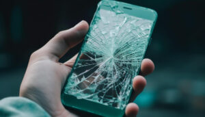 smartphone ecran cassé